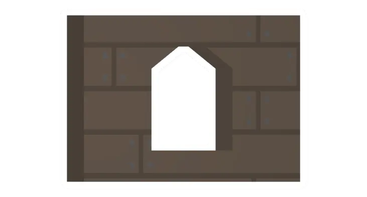 Unturned Maple Curved Window barricade icon