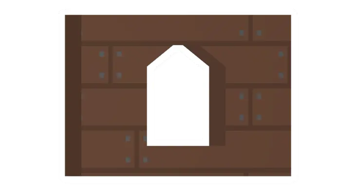 Unturned Pine Curved Window barricade icon