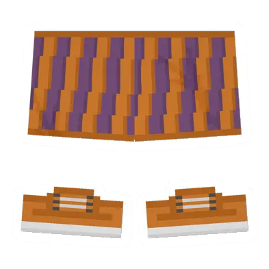 Unturned Orange & Purple Skirt clothing icon