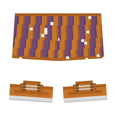 Unturned Worn Orange & Purple Skirt clothing icon