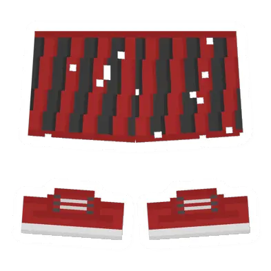 Unturned Worn Red & Black Skirt icon