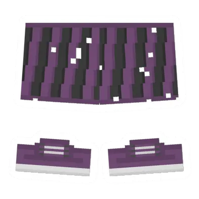Unturned Worn Purple & Black Skirt clothing icon