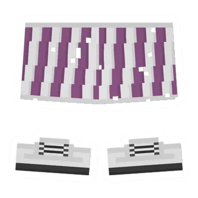 Unturned Worn White & Pink Skirt clothing icon