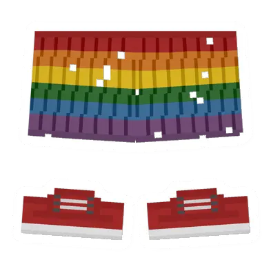 Unturned Worn Rainbow Skirt clothing icon