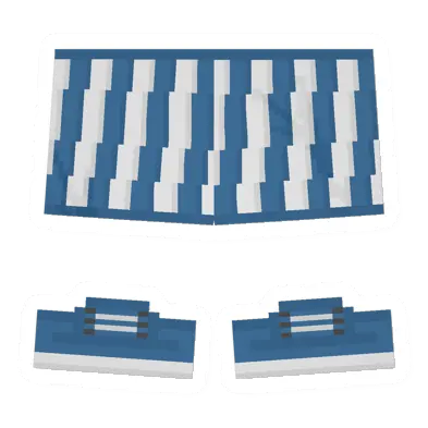 Unturned Blue & White Skirt clothing icon