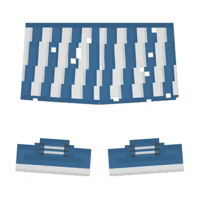 Unturned Worn Blue & White Skirt clothing icon