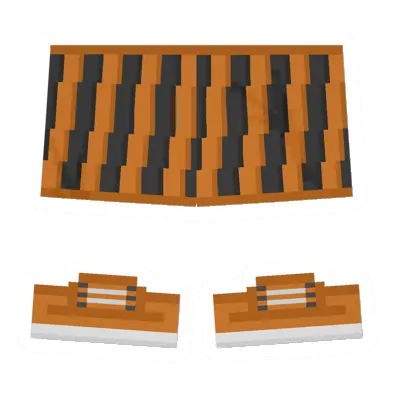 Unturned Orange & Black Skirt clothing icon