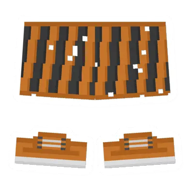 Unturned Worn Orange & Black Skirt clothing icon