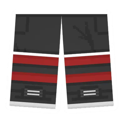 Unturned Black Sawed-Off Shorts (Red & Black) clothing icon
