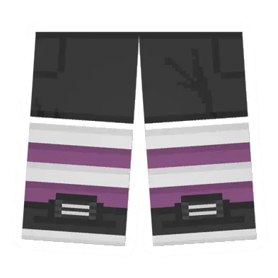 Unturned Black Sawed-Off Shorts (White & Pink) clothing icon