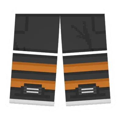 Unturned Black Sawed-Off Shorts (Orange & Black) clothing icon