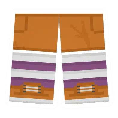 Unturned Orange Sawed-Off Shorts (White & Pink) clothing icon