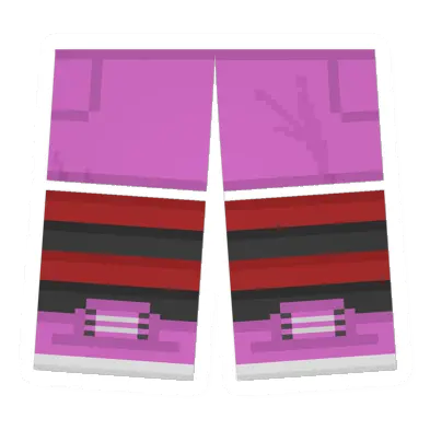 Unturned Pink Sawed-Off Shorts (Red & Black) clothing icon