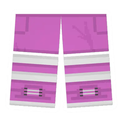 Unturned Pink Sawed-Off Shorts (White & Pink) clothing icon