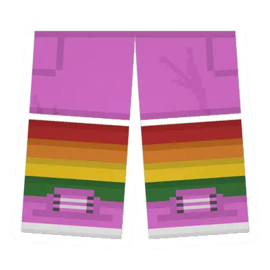 Unturned Pink Sawed-Off Shorts (Rainbow) clothing icon