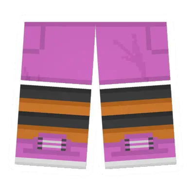Unturned Pink Sawed-Off Shorts (Orange & Black) clothing icon