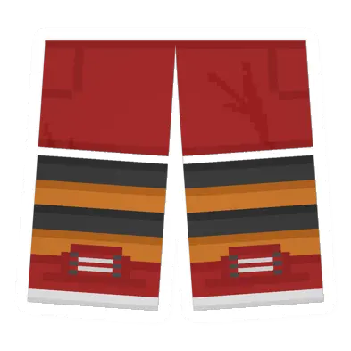 Unturned Red Sawed-Off Shorts (Orange & Black) clothing icon