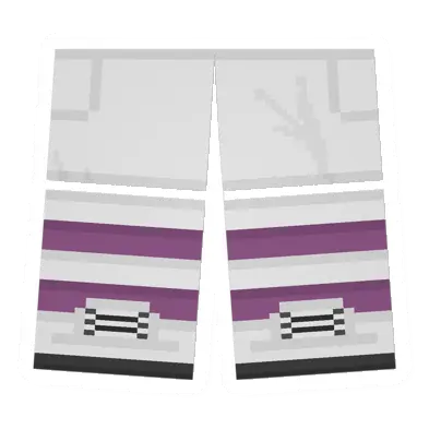 Unturned White Sawed-Off Shorts (White & Pink) clothing icon