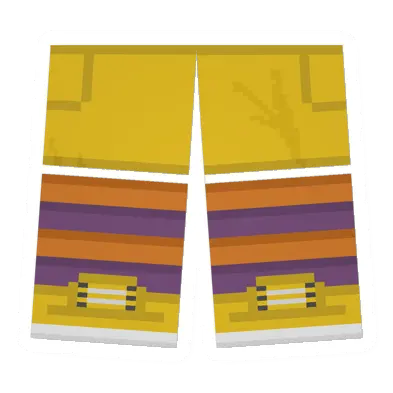 Unturned Yellow Sawed-Off Shorts (Orange & Purple) clothing icon