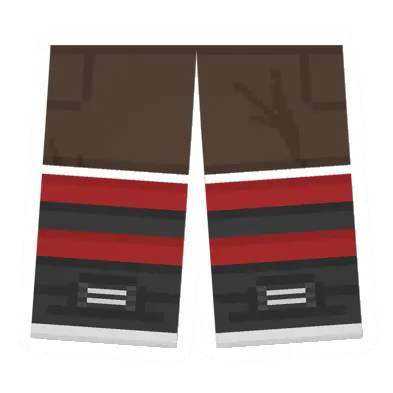 Unturned Corduroy Sawed-Off Shorts (Red & Black) clothing icon