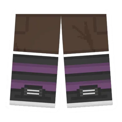 Unturned Corduroy Sawed-Off Shorts (Purple & Black) clothing icon