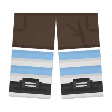 Unturned Corduroy Sawed-Off Shorts (Light Blue & White) icon