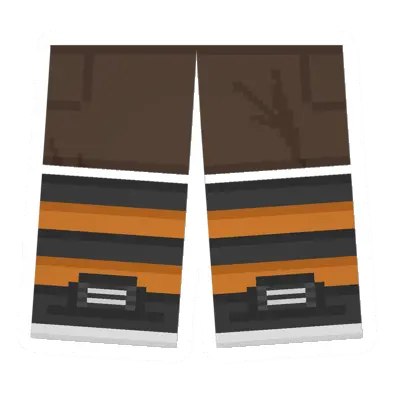 Unturned Corduroy Sawed-Off Shorts (Orange & Black) clothing icon