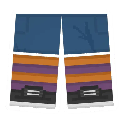 Unturned Jean Sawed-Off Shorts (Orange & Purple) clothing icon