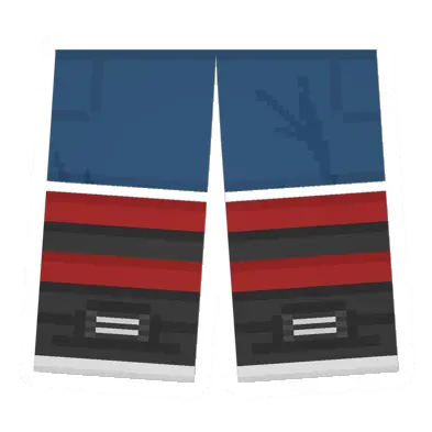 Unturned Jean Sawed-Off Shorts (Red & Black) clothing icon