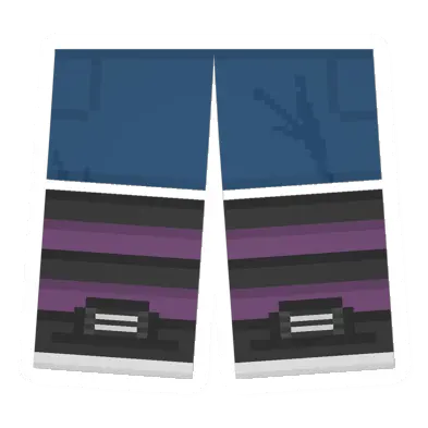 Unturned Jean Sawed-Off Shorts (Purple & Black) clothing icon
