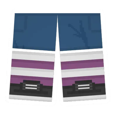 Unturned Jean Sawed-Off Shorts (White & Pink) clothing icon