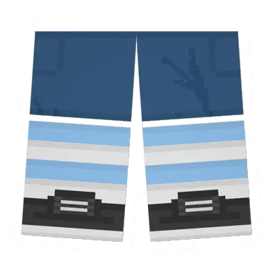 Unturned Jean Sawed-Off Shorts (Light Blue & White) clothing icon