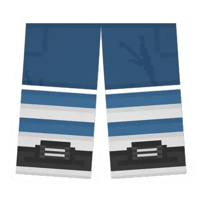 Unturned Jean Sawed-Off Shorts (Blue & White) clothing icon