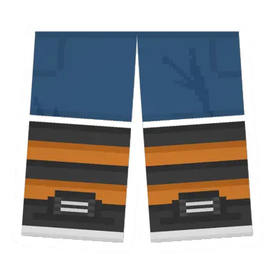 Unturned Jean Sawed-Off Shorts (Orange & Black) clothing icon
