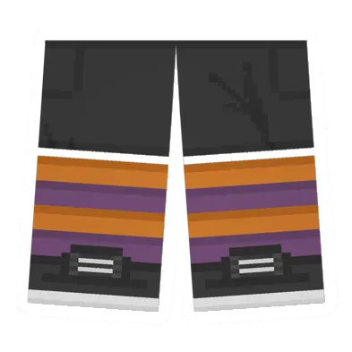 Unturned Trouser Sawed-Off Shorts (Orange & Purple) clothing icon