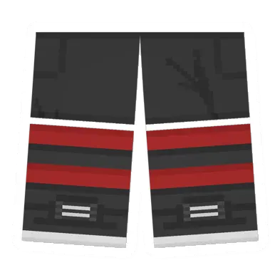Unturned Trouser Sawed-Off Shorts (Red & Black) clothing icon
