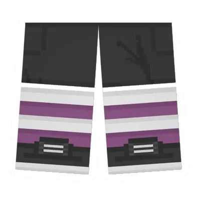 Unturned Trouser Sawed-Off Shorts (White & Pink) clothing icon