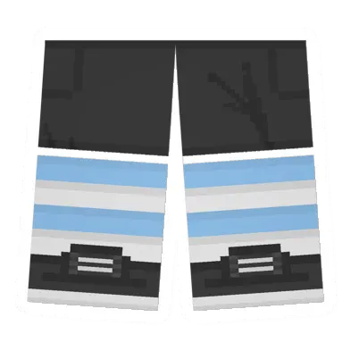 Unturned Trouser Sawed-Off Shorts (Light Blue & White) clothing icon
