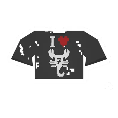 Unturned Worn Black Scorpion-7 Tee clothing icon