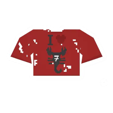 Unturned Worn Red Scorpion-7 Tee clothing icon