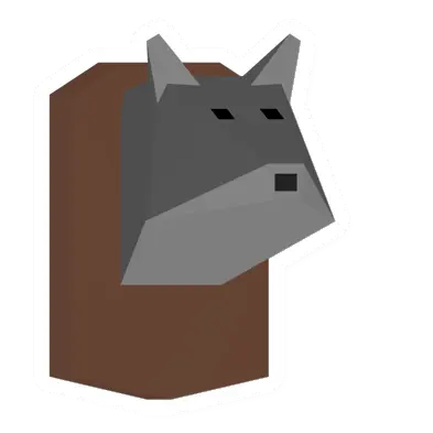 Unturned Wolf Head Trophy barricade icon