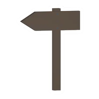 Unturned Locked Maple Sign Post barricade icon