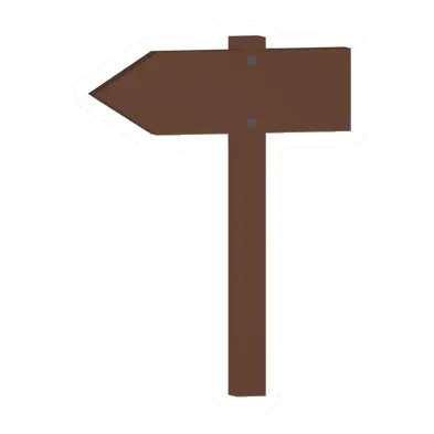 Unturned Locked Pine Sign Post barricade icon