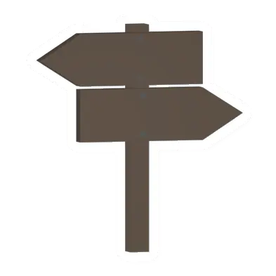 Unturned Locked Maple Double Sign Post barricade icon