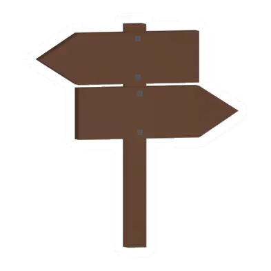 Unturned Locked Pine Double Sign Post barricade icon