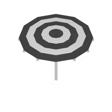 Unturned Bleached Decorative Umbrella barricade icon