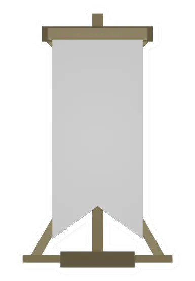 Unturned White Claim Banner barricade icon