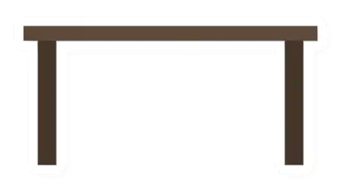 Unturned Pine Rectangular Table barricade icon