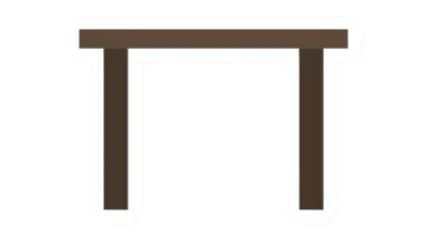 Unturned Pine Square Table barricade icon