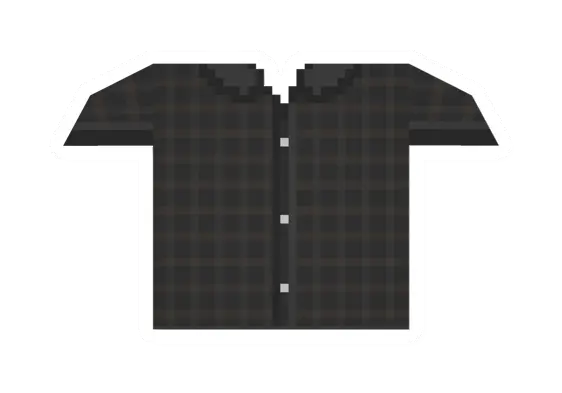 Unturned Black Buttoned Shirt clothing icon